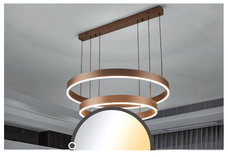 LED Pendelleuchte 6053-468 weiß oder kaffeefarbe Fernbedienung  Lichtfarbe/helligkeit einstellbar A+