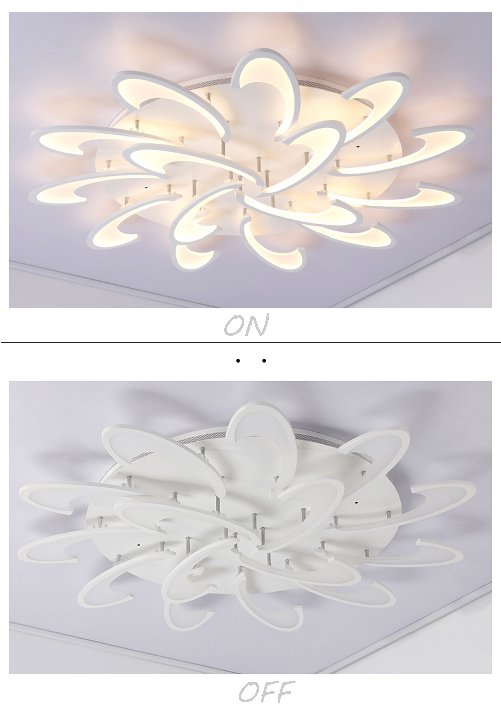 LED Deckenleuchte – 12-flammig, Dimmbar, Lichtfarbe Einstellbar Per Fernbedienung, Ø 100 Cm