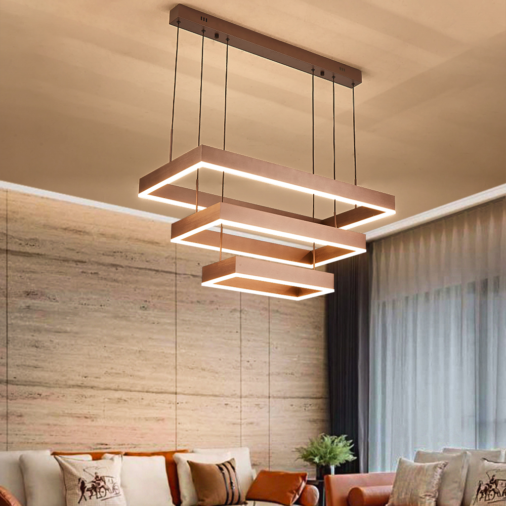 RGB LED Hänge Leuchte Fernbedienung Decken Pendel Lampe dimmbar Blätter-Design